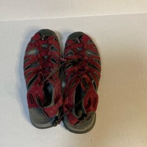 Red and Gray Outdoor Sandals